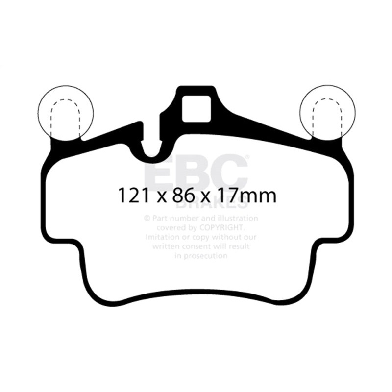 EBC 07-08 Porsche 911 (997) (Cast Iron Rotor only) 3.6 Carrera 2 Bluestuff Front Brake Pads