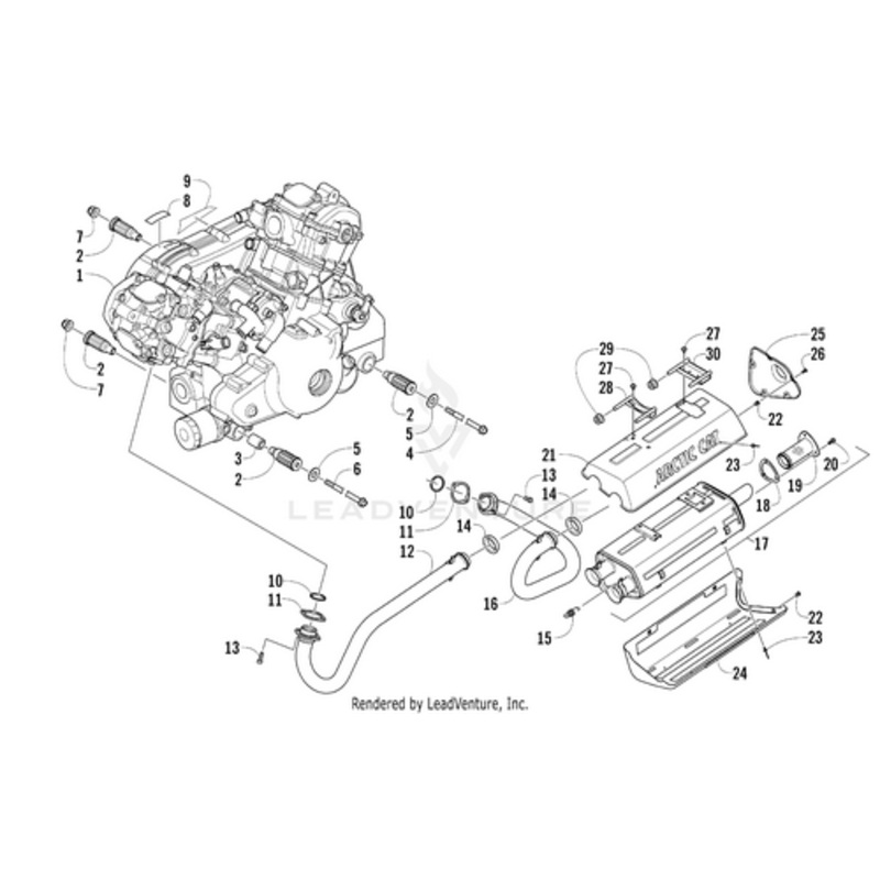 Engine A950O H2 Assembly (Wc) (Inc. 2-3) by Arctic Cat