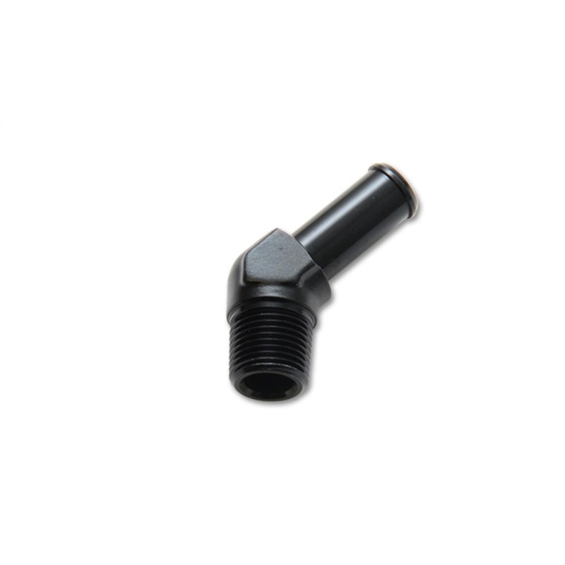 Vibrant 3/4 NPT to 3/4in Barb Straight Fitting 45 Deg Adapter – Aluminum
