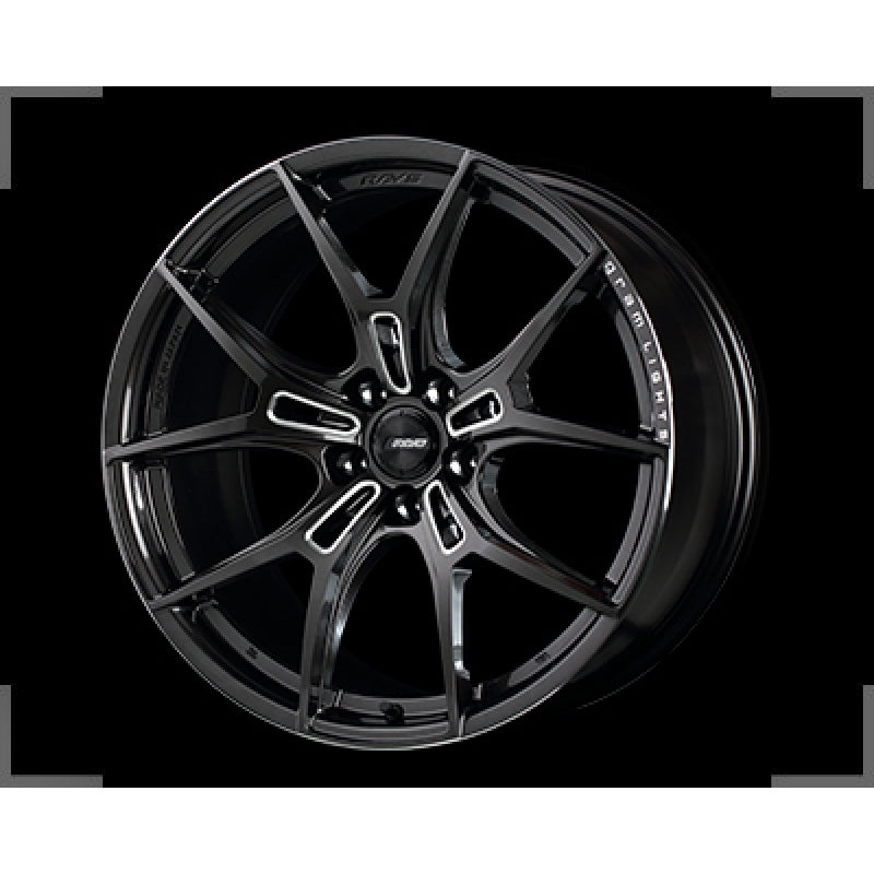 Gram Lights 57FXZ 19×8.0 +45 5-100 Super Dark Gunmetal & Machining Rim Edge DC Wheel