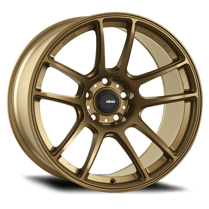 Konig Heliogram 16X8 4X100 ET38 Matte Bronze Knurled Bead Flow Formed