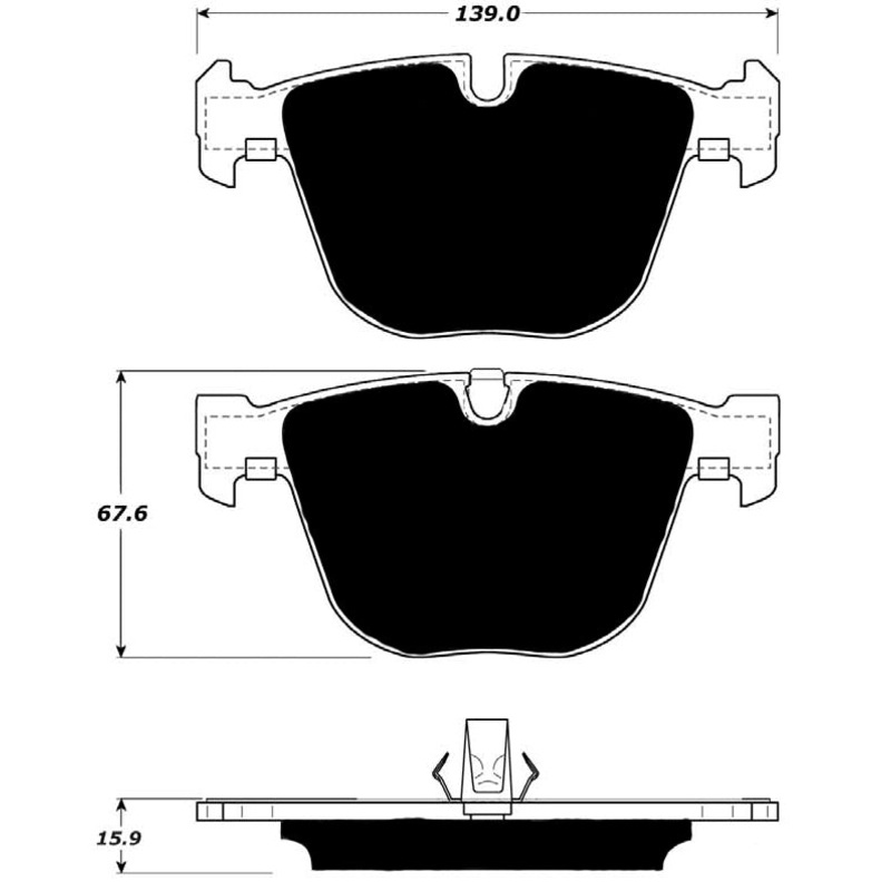 Porterfield Brake Pads for 2016 BMW X6 M