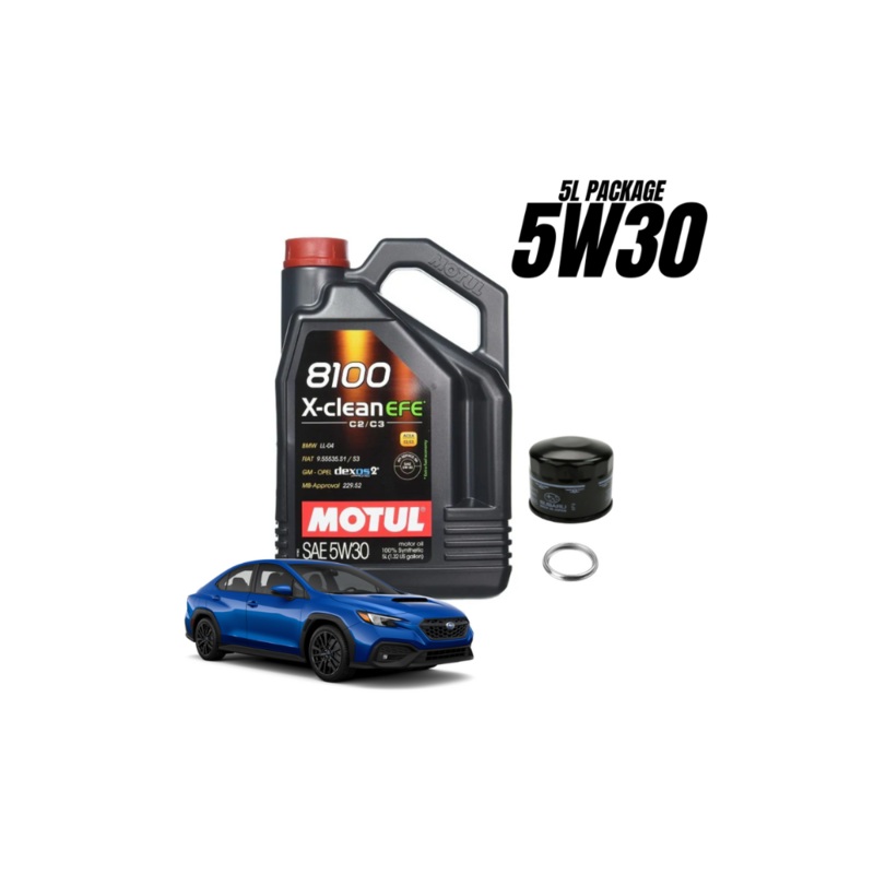 [22-25 WRX] 5W30 Oil Change Package | Motul 8100 X-Clean 5 Liter