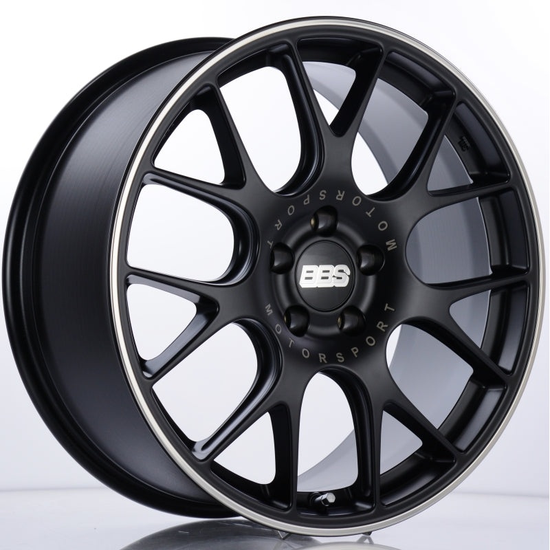 BBS CH-R 19×8.5 5×120 ET32 Satin Black Polished Rim Protector Wheel -82mm PFS/Clip Required