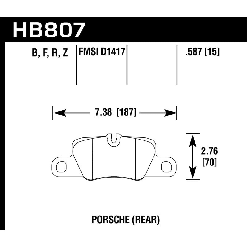 Hawk 2014 Porsche 911 HPS 5.0 Rear Brake Pads
