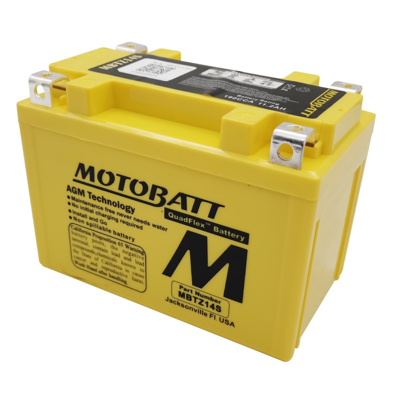 Mbtz14S Sealed Factory Activated AGM Battery by MotoBatt