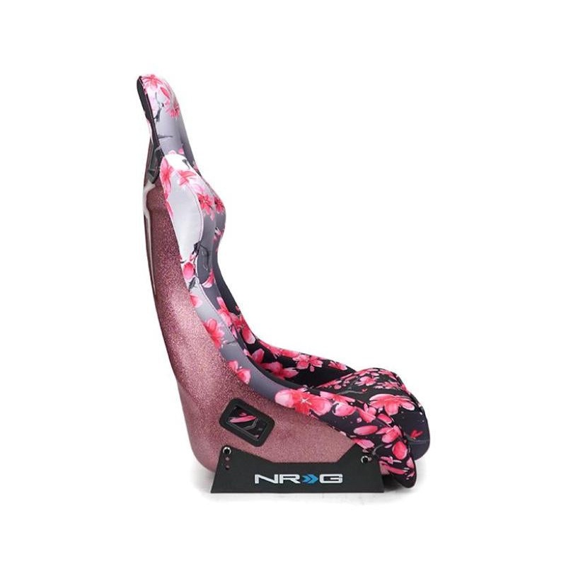 NRG FRP Bucket Seat PRISMA Japanese Cherry Blossom Edition W/ Pink Pearlized Back – Medium