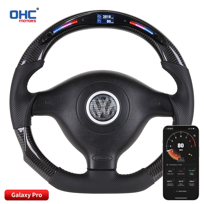 OHC Motors Led Light Up Steering Wheel  for Volkswagen GTI MK4 VW MK4 Golf 4 Passat B5 1998-2005