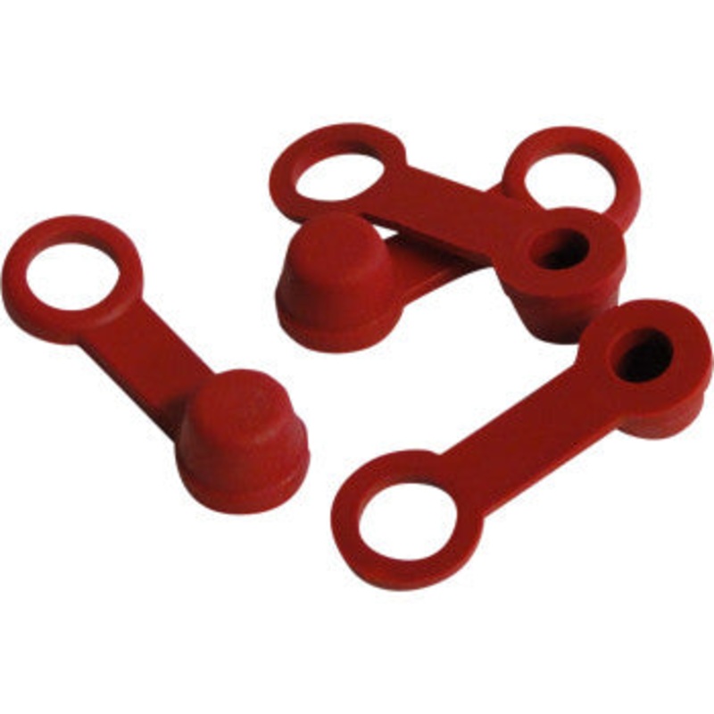 Brake Bleeder Caps – Red – 4-Pack by Helix