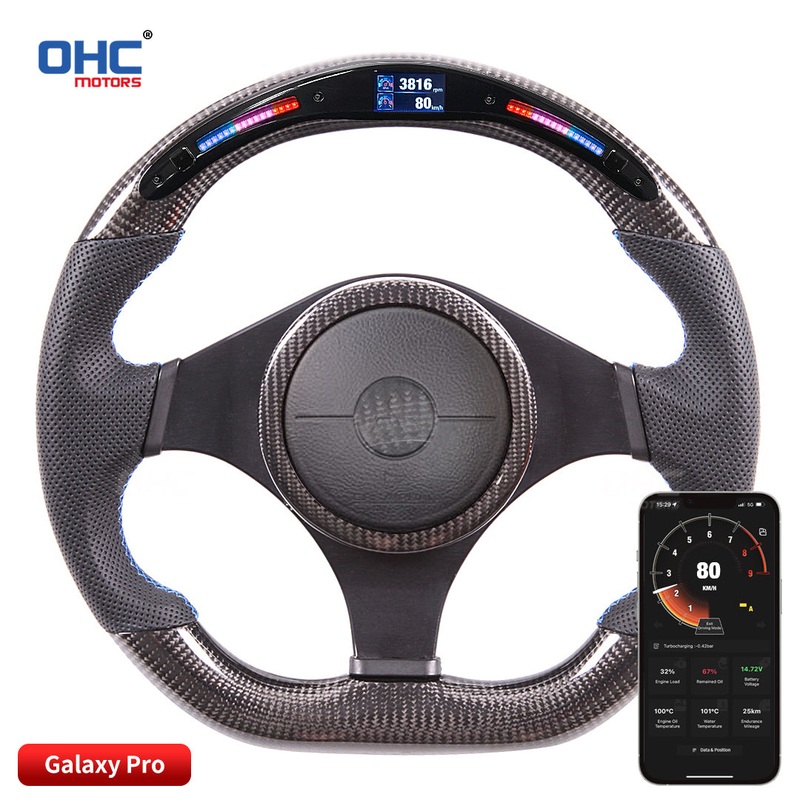 OHC Motors Led Light Up Steering Wheel for Mitsubishi Lancer Evo Evolution VII VIII IX 7 8 9