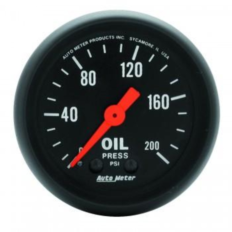 Autometer Z-Series 2-1/16” Oil Pressure 0-200 PSI Gauge (2605)