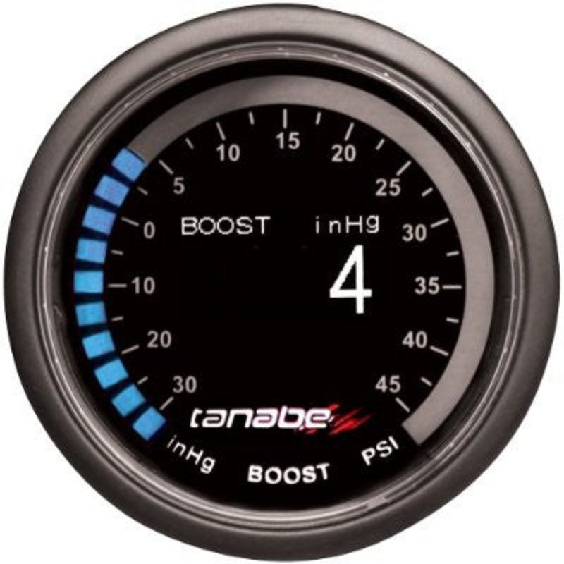 Revel VLS 52mm 30inHg-45PSI Digital OLED Boost Gauge