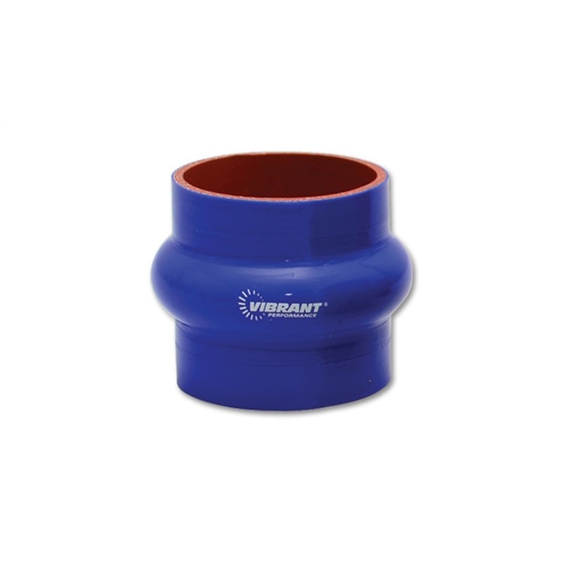 Vibrant 4 Ply Reinforced Silicone Hump Hose Connector – 1.5in I.D. x 3in long (BLUE)