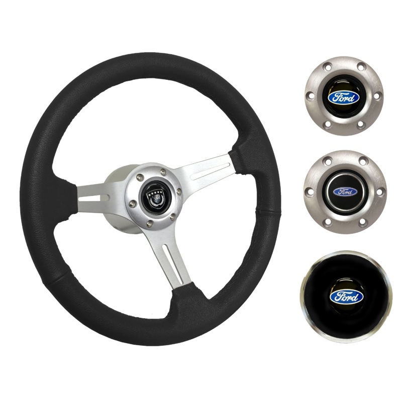1968-78 Ford Fairlane Steering Wheel Kit | Black Leather | ST3014BLK