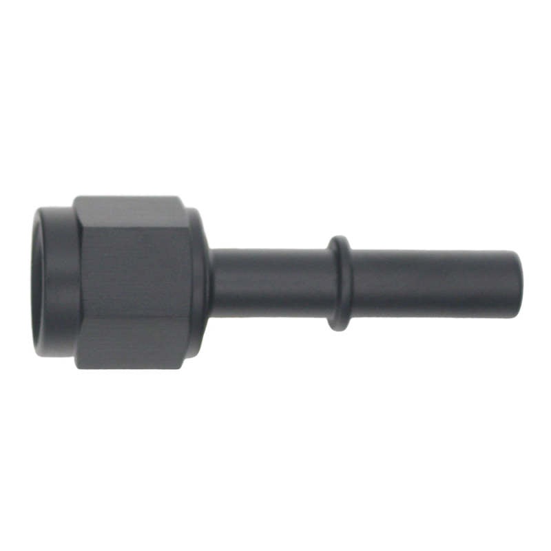 DeatschWerks 6AN Female Flare Swivel to 5/16in Male EFI Quick Disconnect – Anodized Matte Black