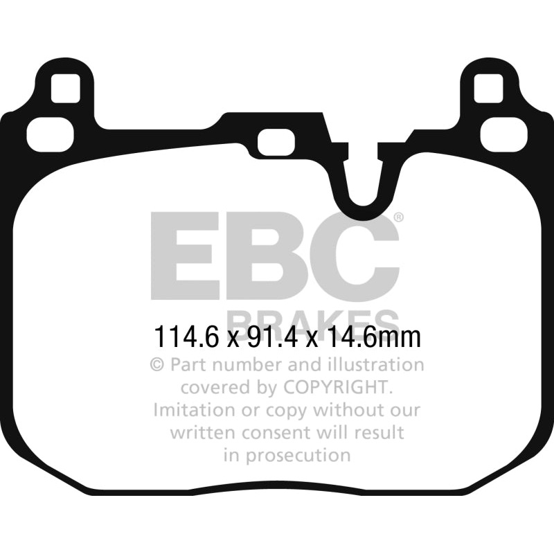 EBC 2015+ Mini Cooper Hardtop (F55/F56) 2.0L Turbo JCW Greenstuff Front Brake Pads