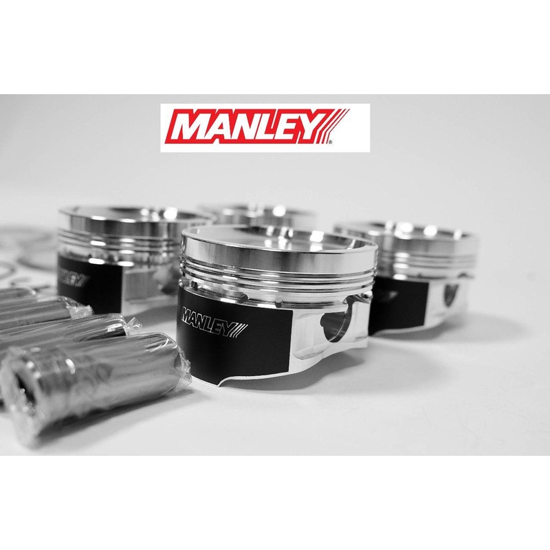 Manley Turbo Tuff Forged Pistons Evo 4-9 4G63T 7-Bolt 156mm Long Rod 85.5mm +0.5mm -12 cc 9.0:1