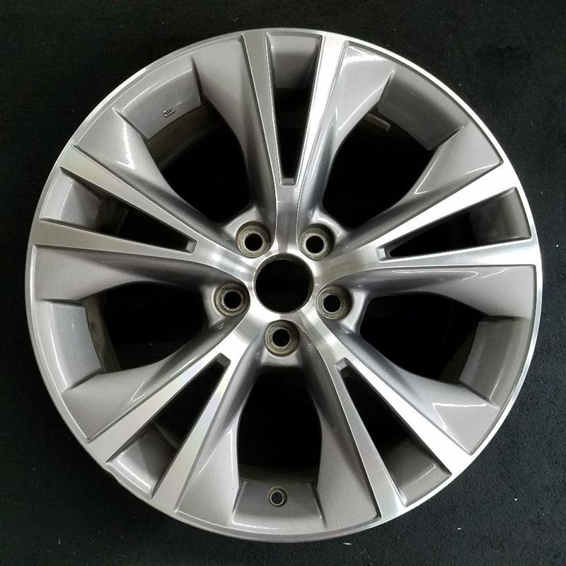 18″ HIGHLANDER 16-19 18×7.5 alloy 10 raised spoke 5 V spoke gray inlay Original OEM Wheel Rim