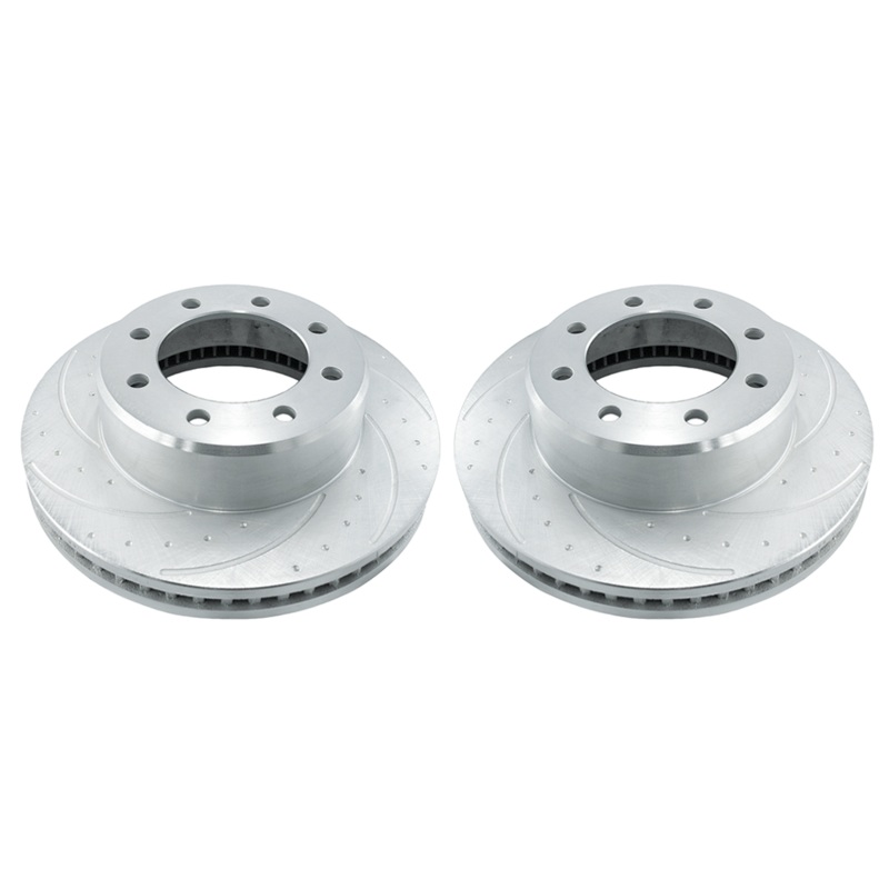 New Rear Rotors (Pair) Dimple Drilled, Slotted and Zinc Plated. 235807AA3L/3R