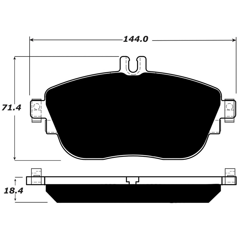 Porterfield Brake Pads for 2014 MERCEDES-BENZ CLA45 AMG w/Cross Drilled F.D