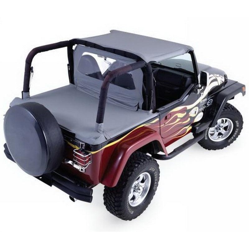 Rampage 1987-1991 Jeep Wrangler(YJ) Cab Soft Top And Tonneau Cover – Black Denim