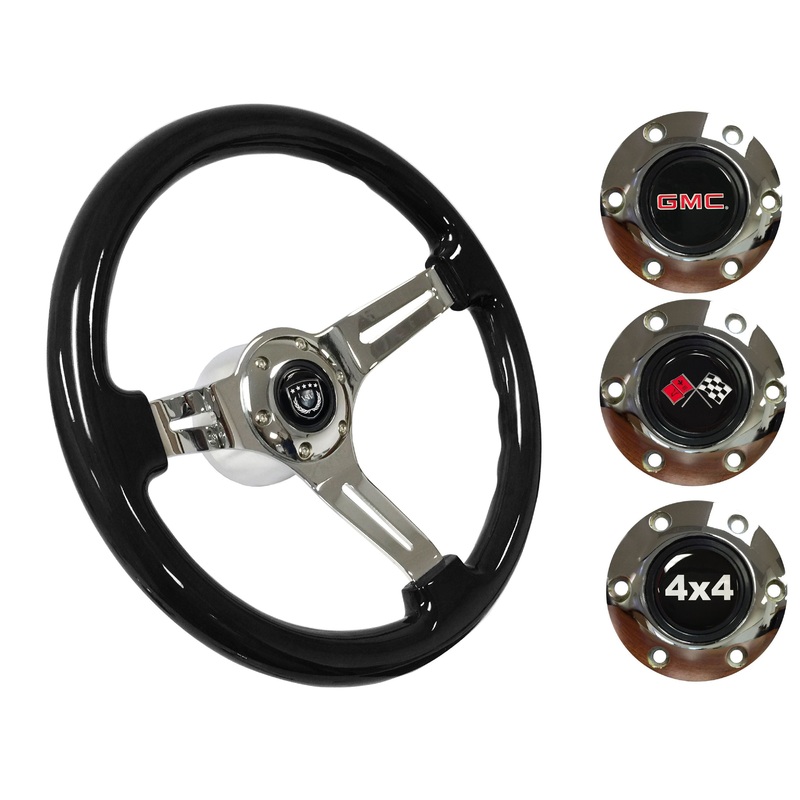 1960-73 Chevy Truck, GMC Steering Wheel Kit | Black Ash Wood | ST3072