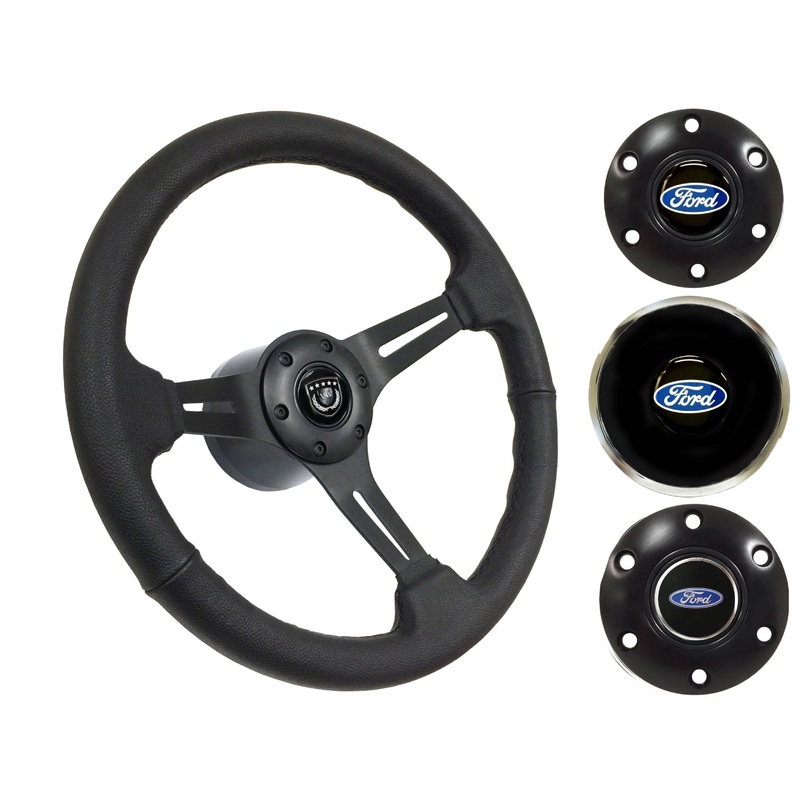 1970-76 Ford Torino Steering Wheel Kit | Black Leather | ST3060BLK