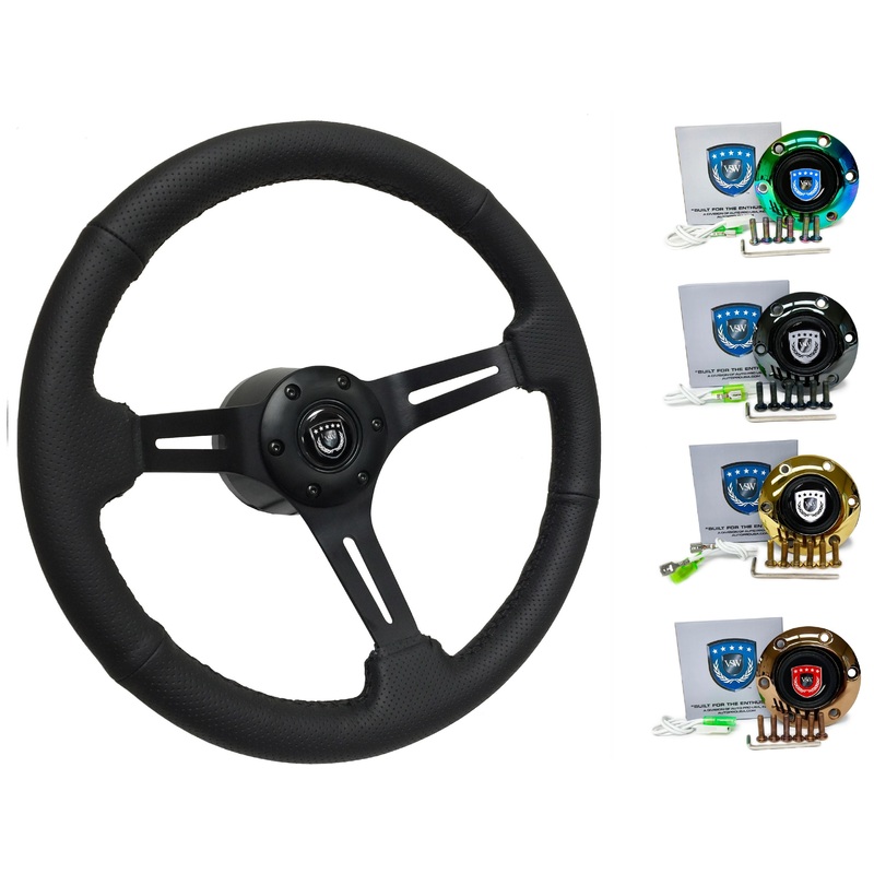 Mazda RX-8 Steering Wheel Kit | Perforated Black Leather | ST3586BLK