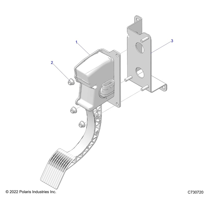 Weld-Pedal Mount,Blk by Polaris