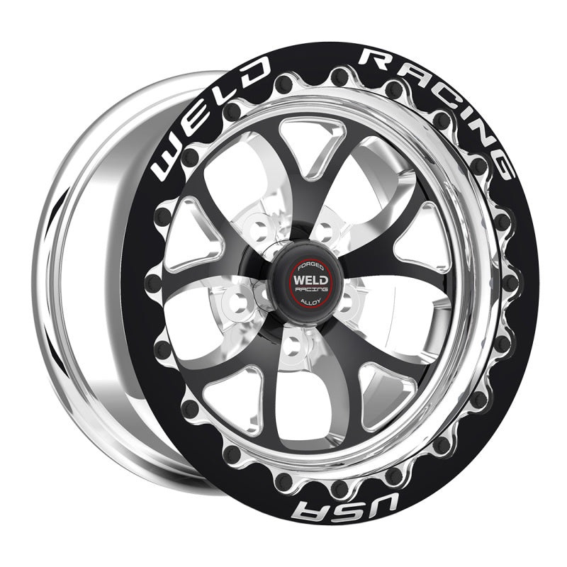 Weld S76 15×11 / 5x115mm BP / .5in. BS Black Wheel (Medium Pad) – Black Single Beadlock MT