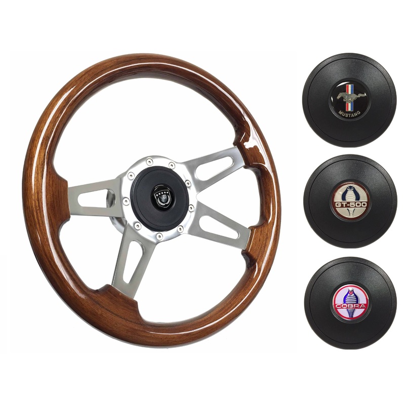 1968-78 Ford Mustang Steering Wheel Kit | Walnut Wood