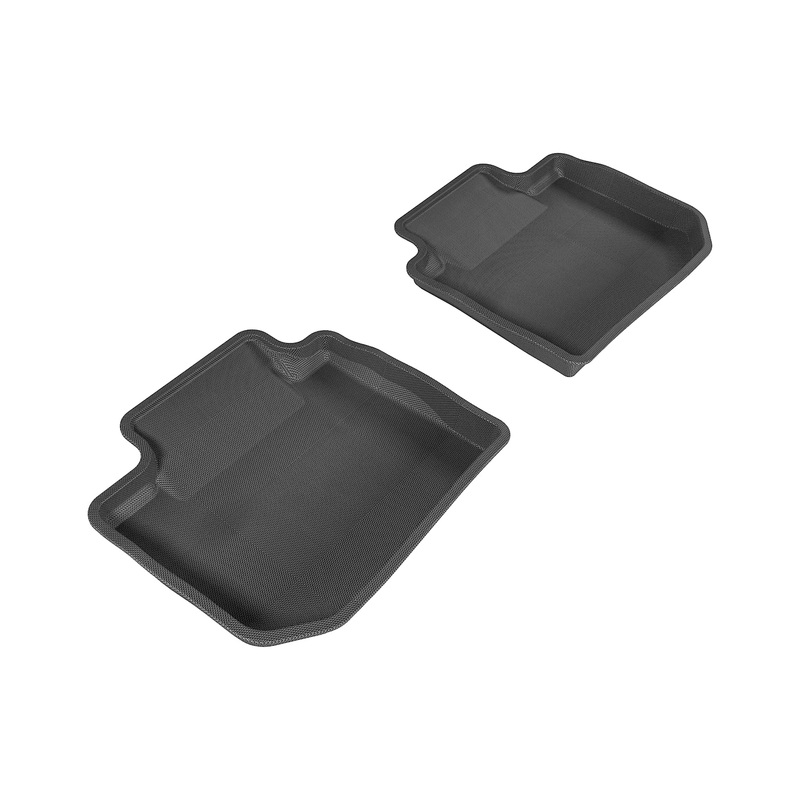 3DMaxpider [15-21 WRX/STI, 12-16 Impreza, 13-17 Crosstrek XV] All-Weather Floor Liner Set (Rear)-Black | L1SB00821509