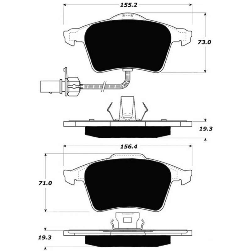 Porterfield Brake Pads for 2008 AUDI A4 Quattro – Turbo Sedan 2.0L