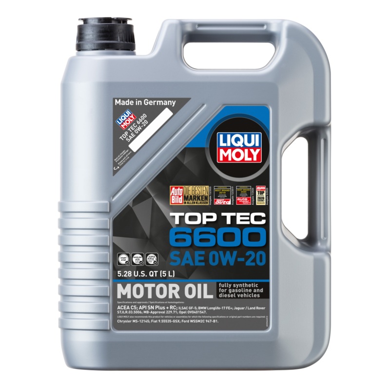 LIQUI MOLY 5L Top Tec 6600 Motor Oil SAE 0W20