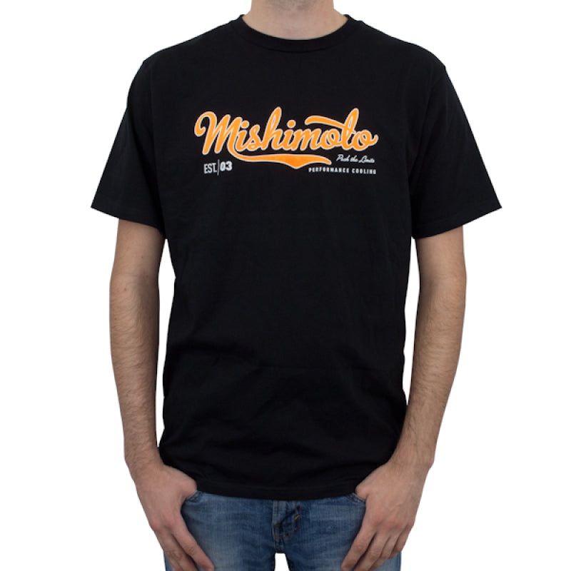 Mishimoto Mens Athletic Script Black T-Shirt – Large