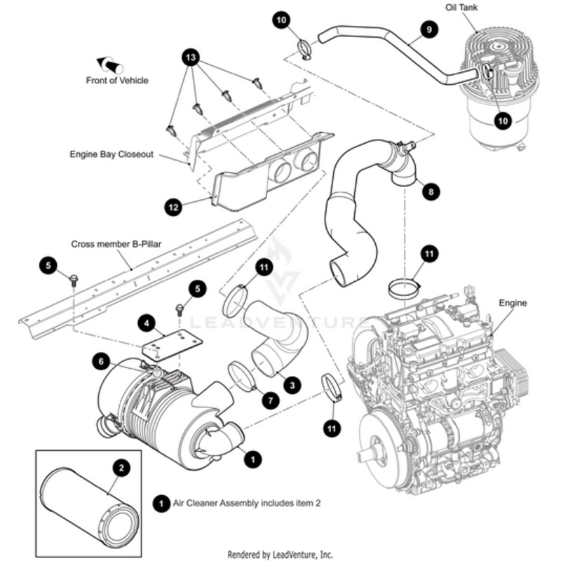 Air Cleaner Bracket Mount Bench Black by Arctic Cat