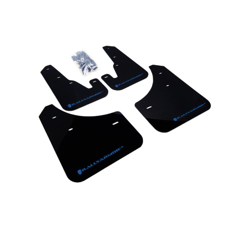 Rally Armor 04-09 Mazda3/Speed3 Black UR Mud Flap w/ Blue Logo