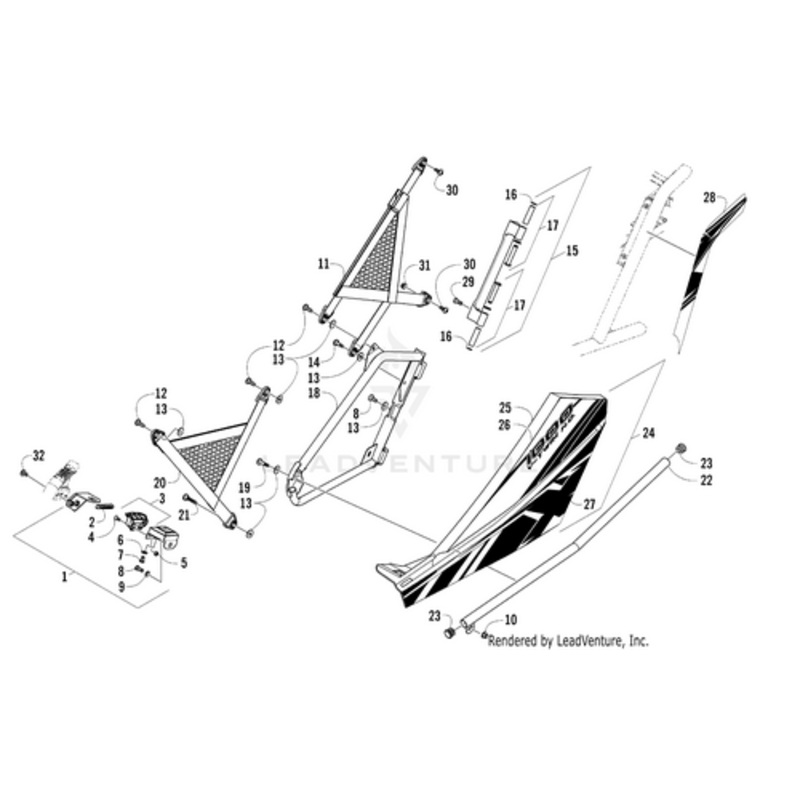 Shoulder Bolt-M5X0.8X17Mm by Arctic Cat