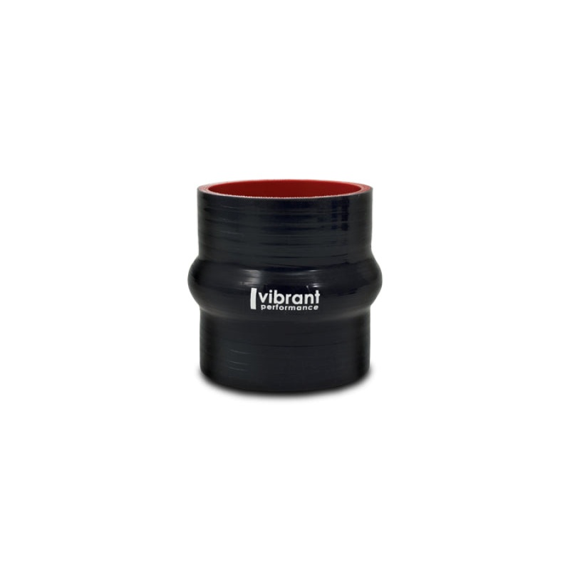 Vibrant 4 Ply Reinforced Silicone Hump Hose Connector – 3in I.D. x 3in long (BLACK)