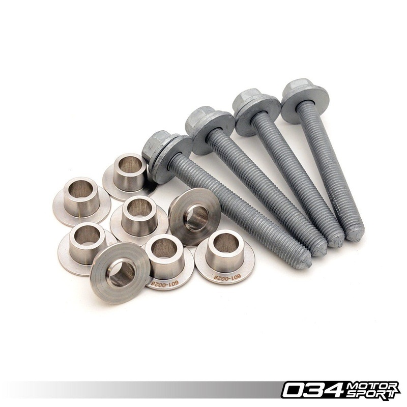 034Motorsport Stainless Steel Front Subframe Locking Collar Kit – Audi MQB 1.8T/2.0T/2.5T
