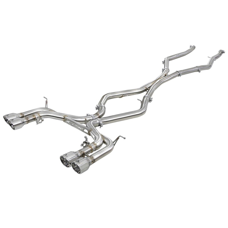 aFe MACH Force-Xp 3.5in. 304 SS C/B Exhaust w/o Muffler BMW X5 M (F85) / X6 M (F86) 15-19 V8-4.4L (tt) S63 – Polished Tip