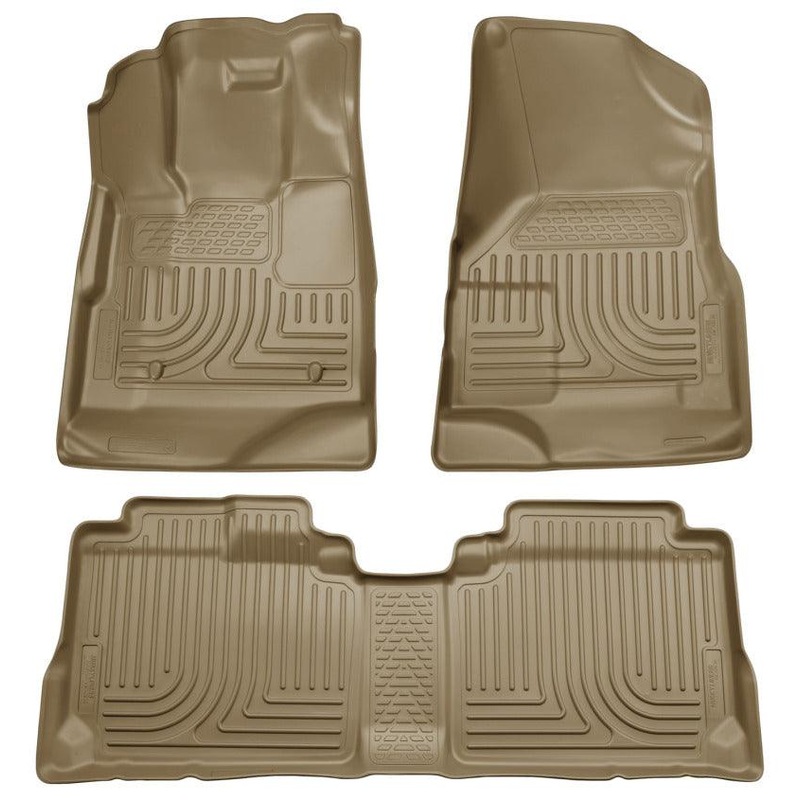 Husky Liners 09-12 Ford Escape/Mazda Tribute (Base/Hybrid) WeatherBeater Combo Tan Floor Liners