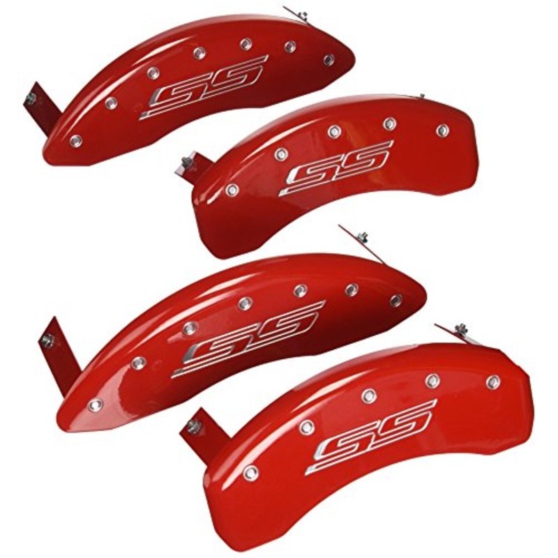 MGP Caliper Covers 14036SSS5RD Caliper Cover with Red Powder Coat Finish, (Set of 4)