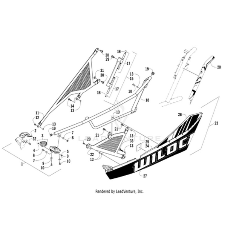 Tongue Guide-Door-Assembly (Inc. 4-5) by Arctic Cat