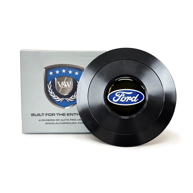 VSW S9 | Ford Blue Oval Emblem | Black Billet Horn Button | STE1001-21B