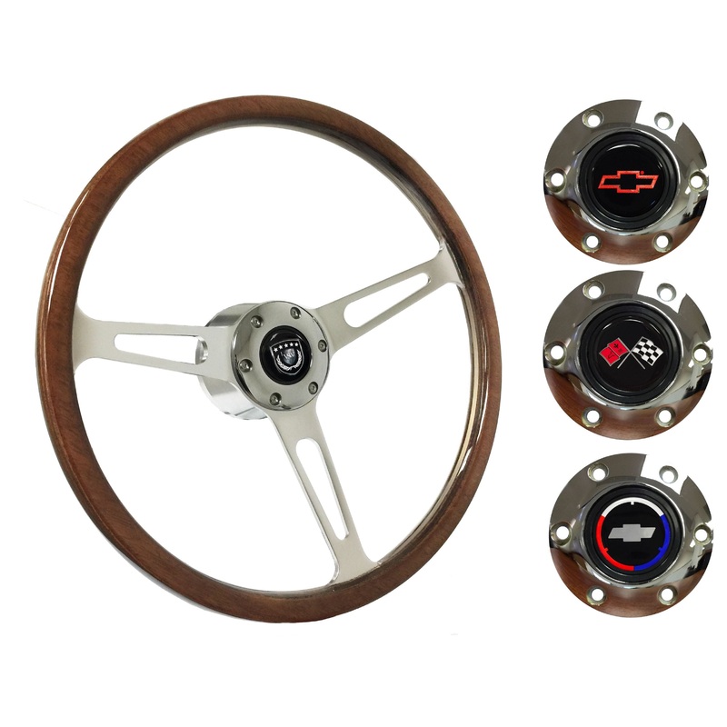 1962-68 Chevy Nova Steering Wheel Kit | Deluxe Walnut Wood | ST3554
