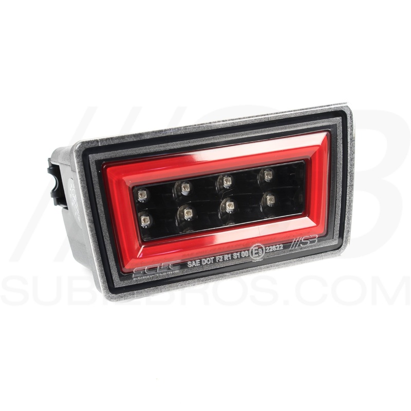 Sp3c Built F1 LED Bar Style Rear Fog Light Clear Lens Red Bar Black Base – 22 WRX/STI