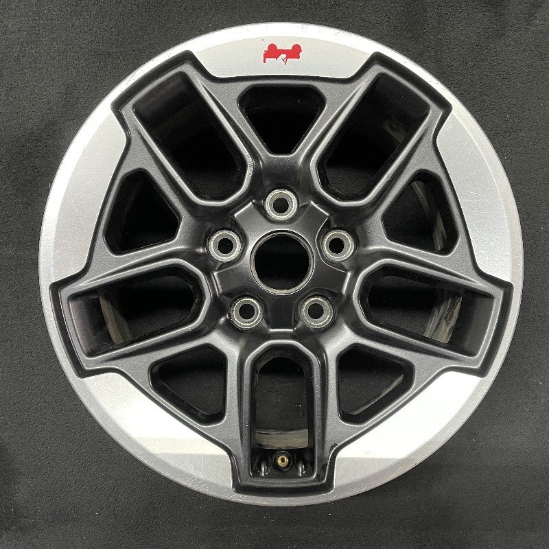 17″ WRANGLER 18 VIN X 6th digit JL body 17×7.5 5 spoke aluminum U spoke opt WLD with polished lip Original OEM Wheel Rim
