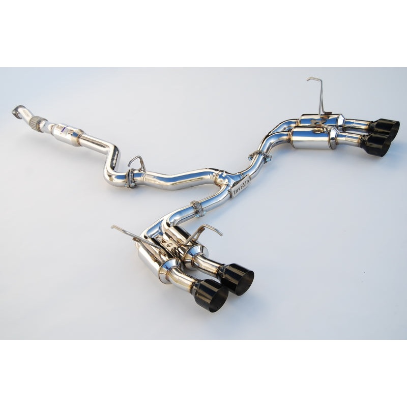 Invidia Gemini Single Layer Quad Cat-Back Exhaust 2015-2019 Subaru WRX/STI (black tips)
