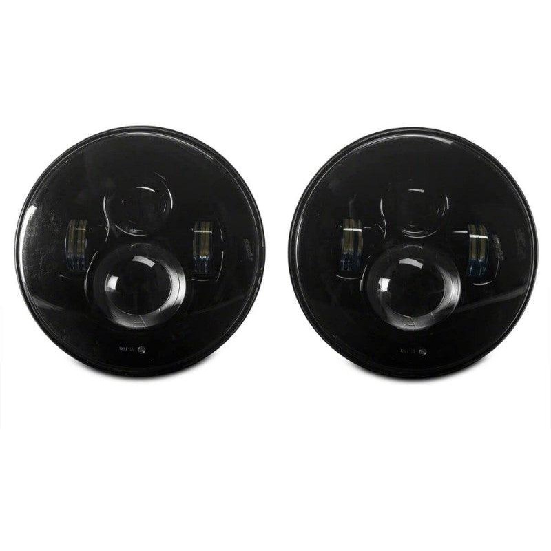 Raxiom 97-18 Jeep Wrangler TJ/JK Axial Series LED Daymaker Headlights- Black Housing (Clear Lens)
